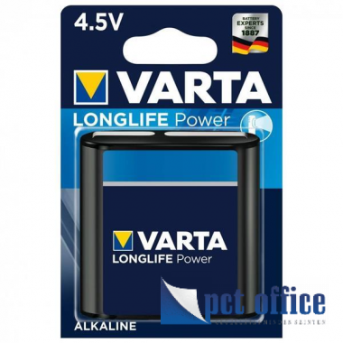 Elem, 3LR12 lapos elem, 4,5 V, 1 db, VARTA High Energy/Longlife Power, tartós