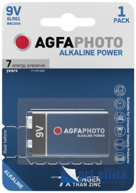 Elem AgfaPhoto alkáli 9V 6F22/9V Kék, tartós