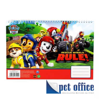 Vázlatfüzet A4 30 lapos Mancs Őrjárat Rescue Wheels