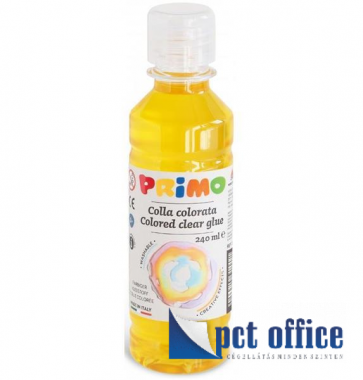 Ragasztó folyékony, vízbázisú, átlátszó citromsárga 240 ml Primo CMP