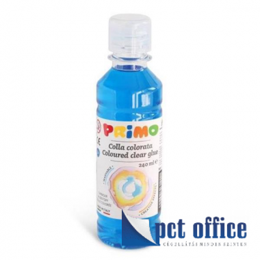 Ragasztó folyékony, vízbázisú, átlátszó kék 240 ml Primo CMP