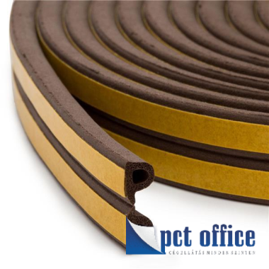 Ajtó- ablakszigetelő öntapadós P 9 mm x 5,5 mm 6 m Barna