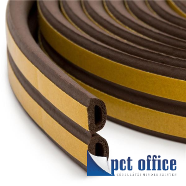 Ajtó- ablakszigetelő öntapadós D 9 mm x 6 mm 6 m Barna