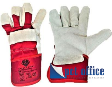 Munkáskesztyű Safety First SF0161 Piros marhahasíték rakodókesztyű