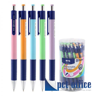 Golyóstoll nyomógombos M&G Yokis 0,7 mm Pasztell Vegyes színek