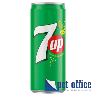 Üdítőital, szénsavas, 0,33 l, dobozos, 7 UP, citrom