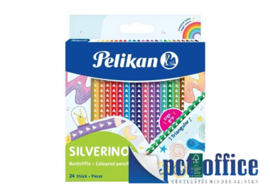 Színes Ceruza 24 db-os háromszögletű Pelikan Silverino