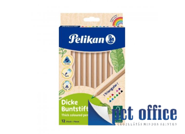 Színes Ceruza 12 db-os háromszögletű Pelikan Jumbo