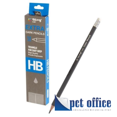 Grafitceruza háromszögletű HB YaLong, radír