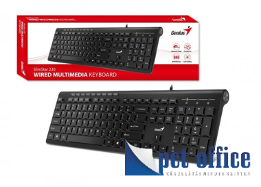 Billentyűzet vezeték nélküli, USB, HUN Genius SlimStar 7230