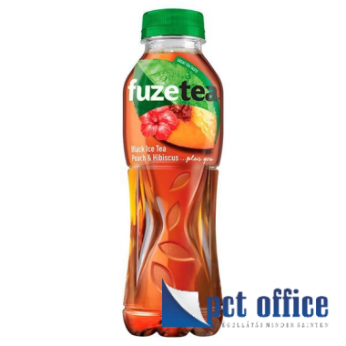 Üdítőital, szénsavmentes, 0,5 l, FuzeTea, barack-hibiszkusz DRS