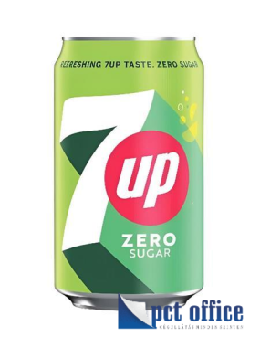 Üdítőital, szénsavas, 0,33 l, dobozos, 7 UP ZERO, citrom