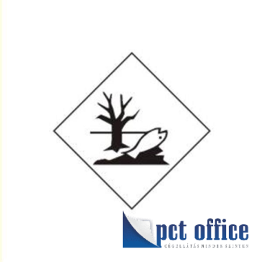 Információs matrica Öntapadó ADR Bárca 10x10 cm Vízi környezetre veszélyes anyag