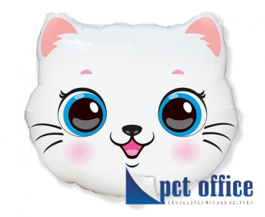 Lufi Fóliás Forma 54x57 cm Fehér cicafej