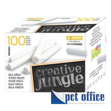 Táblakréta Fehér 100 db-os Sakota kerek