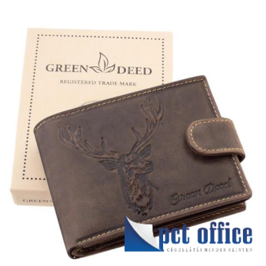 Pénztárca Férfi bőr Green Deed SBF1021/T Szarvasfej mintával