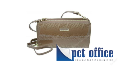 Pénztárca lakkbőr dupla cipzáros Jennifer Jones toll mintájú 5276-11