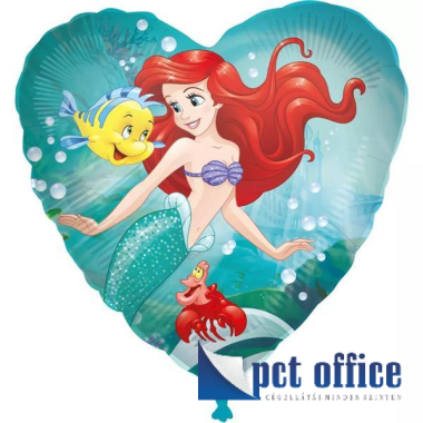 Lufi Fóliás 18 inch-es Hercegnők, Ariel Curious szív