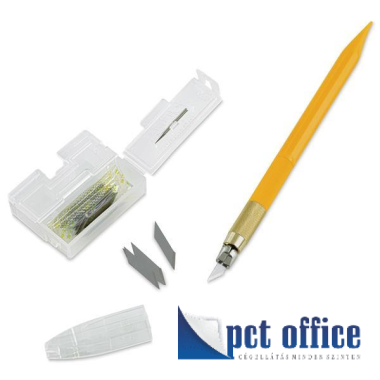 Univerzális kés/dekorációs szike Olfa AK-5 30 db késsel Citromsárga