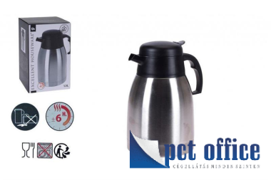 Termosz 1,5 L inox füles