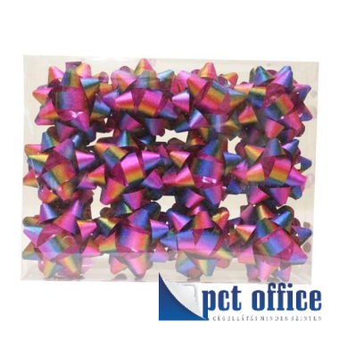 Díszmasni csillag szivárvány színekben 5 cm