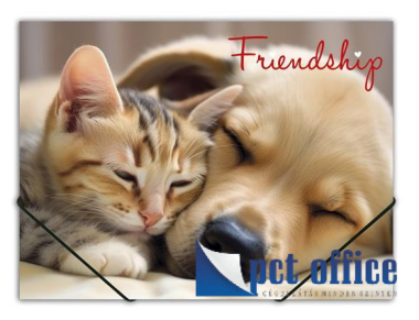 Gumipántos mappa 15 mm PP A4 Panta Plast Friendship