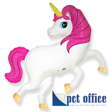 Lufi Fóliás Forma 105 cm Unikornis rózsaszín