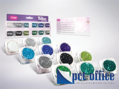 Csillámpor 12x2,5 ml Tytoo Legszebb hideg színek válogatása