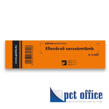 D.2 Ellenőrző sorszámtömb (100 lap) - Tombola, 10 féle grafikával, kék