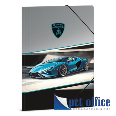 Gumipántos mappa A4 Lamborghini Kék Ars Una
