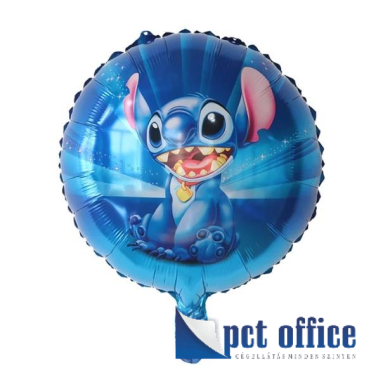 Lufi Fóliás 18 inch-es Stitch, kék