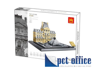 Építőkocka WANGE: 785 db-os Párizsi Louvre – Franciaország