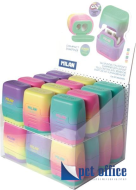 Ceruzahegyező 2 lyukú Tartályos Milan Compact Sunset 4706116