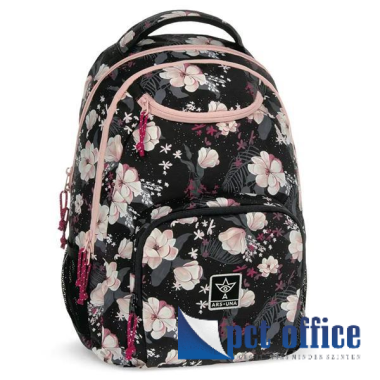 Iskolatáska, hátitáska AU-6 Flowery Black Ars Una
