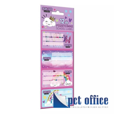 Füzetcímke/Vignetta 12 db-os bliszteres Lizzy Lollipop Stay Cute