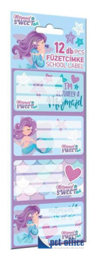 Füzetcímke/Vignetta 12 db-os bliszteres Lizzy Mermaid Sweet