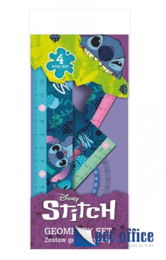 Vonalzókészlet, műanyag 4 db-os Disney Core Stitch