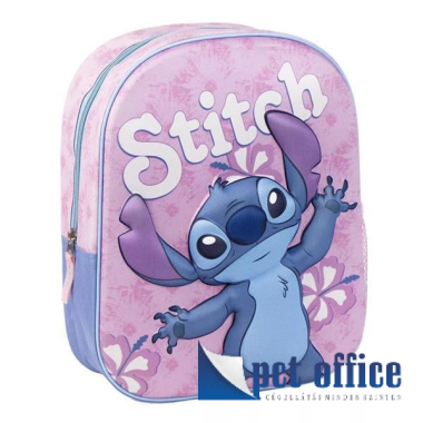 Iskolatáska, hátitáska, ovis, Disney Lilo és Stitch, Hibiscus 3D hátizsák