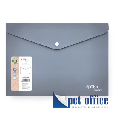 Irattartó tasak A5 PP patentos Spoko ReLeaf SoftTouch szürke
