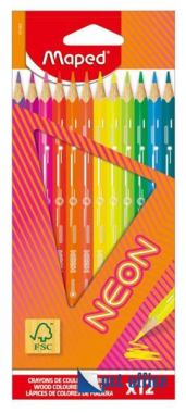 Színes Ceruza 12 db-os háromszögletű Maped Neon