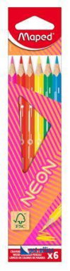 Színes Ceruza 6 db-os háromszögletű Maped Neon