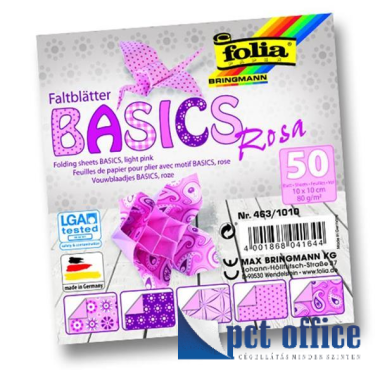 Origami 10x10 cm/50 lap Folia Bringmann Rózsaszín