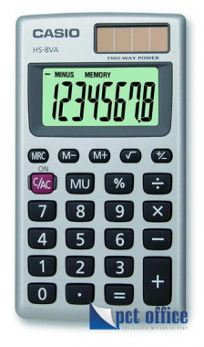 Zsebszámológép 8 számjegy Casio HS 8 VA