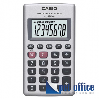 Zsebszámológép 8 számjegy Casio HL 820 VA