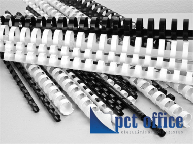 Spirál, műanyag, 32 mm, 241-280 lap, fekete