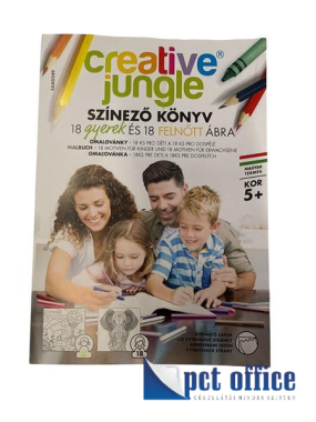 Felnőtt kifestő A5 18 gyerek és 18 felnőtt ábra, családi