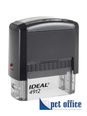 Bélyegzőház Trodat Ideal 4912 fekete (47x18 mm) 30-as