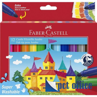 Filctoll készlet 12 db-os Kastély mintás Faber Castell Jumbo
