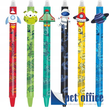 Zseléstoll nyomógombos Colorino Radírozható 0,5 mm Space Life