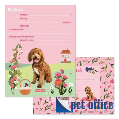 Party Meghívó 10 Db-os Cute Animals - Doggie Ars Una